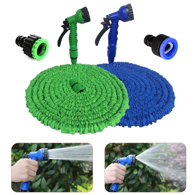 Expanding Expandable Flexible Garden Water Hose w Spray Nozzle 25, 50, 75, 100FT