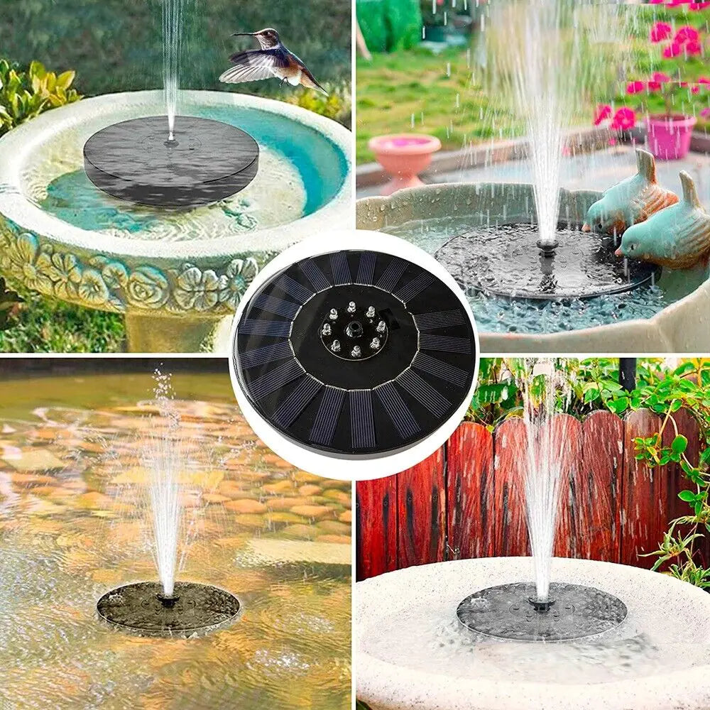 Solar Power Bird Bath Fountain Pump Upgrade 1.4W Solar Fountain With 4 Nozzle