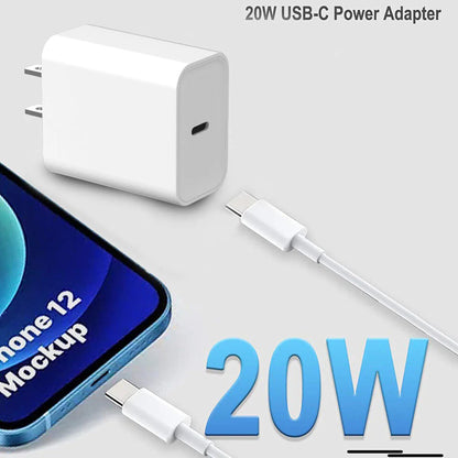 20W USB C Super Fast Charger PD To Type C Cable For iPhone 15 iPad Plus Pro Max