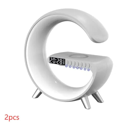 New Intelligent G Shaped LED Lamp Bluetooth Speake Wireless Charger Atmosphere Lamp App Control For Bedroom Home Decor