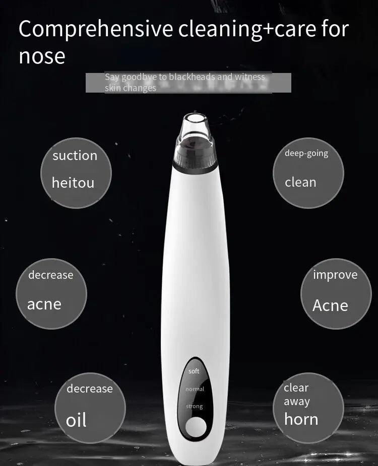 Electric Blackhead Remover Cleaner Face Diamond Pore Vacuum Suction White Heads