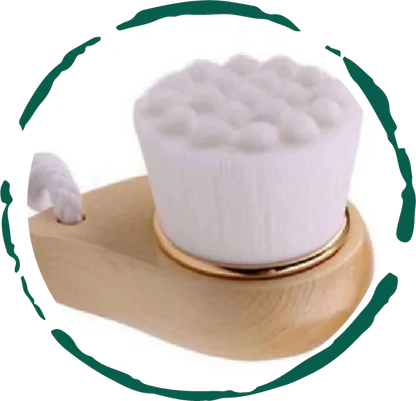 Facial Brush with Bamboo Handle