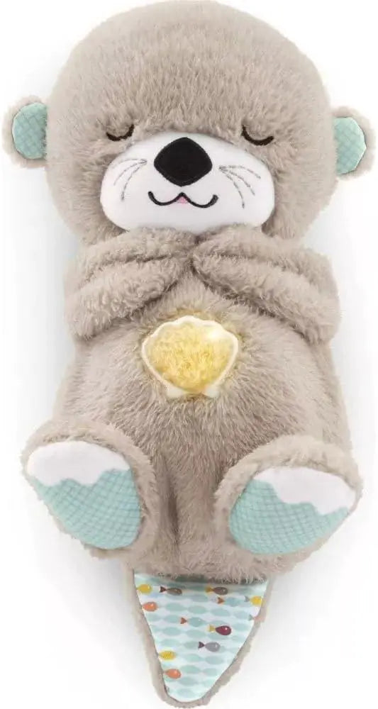 Sound Machine Soothe 'n Snuggle Otter Portable Plush Baby Toy with Sensory Details Music Lights & Rhythmic Breathing Motion