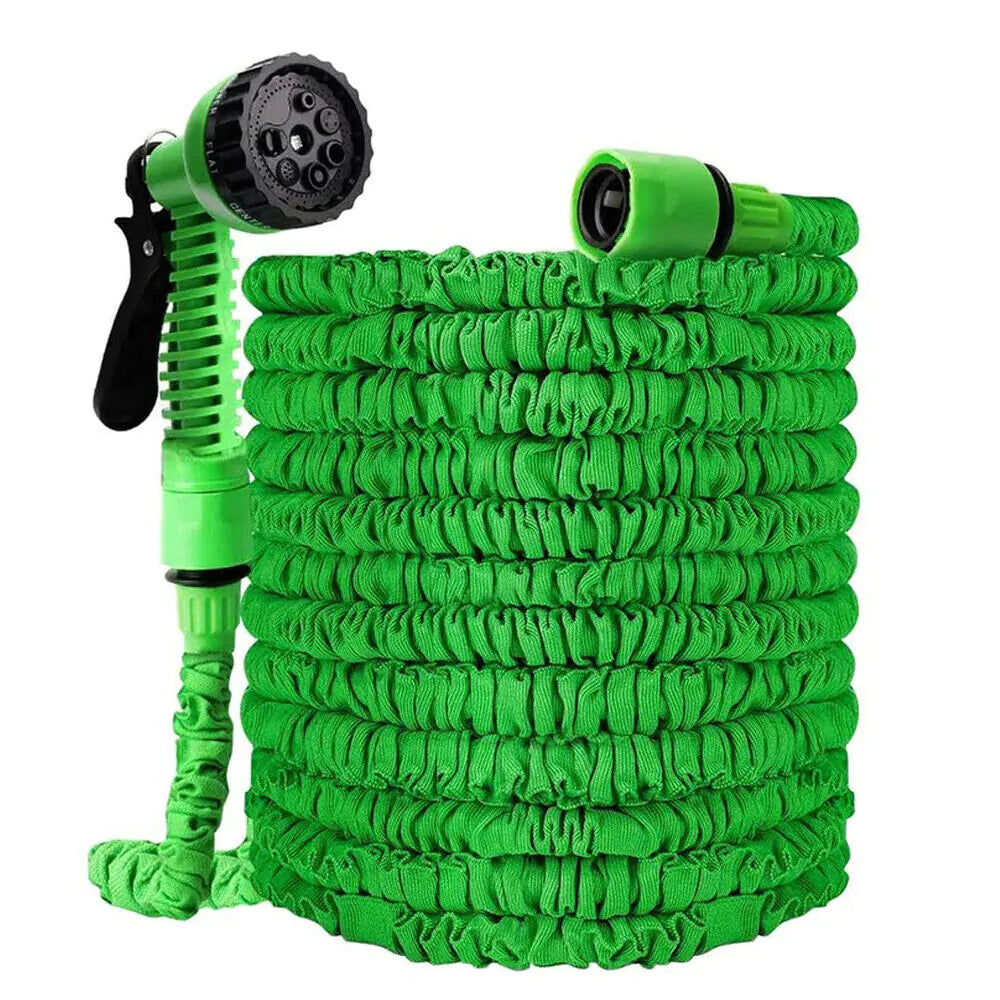 Expanding Expandable Flexible Garden Water Hose w Spray Nozzle 25, 50, 75, 100FT