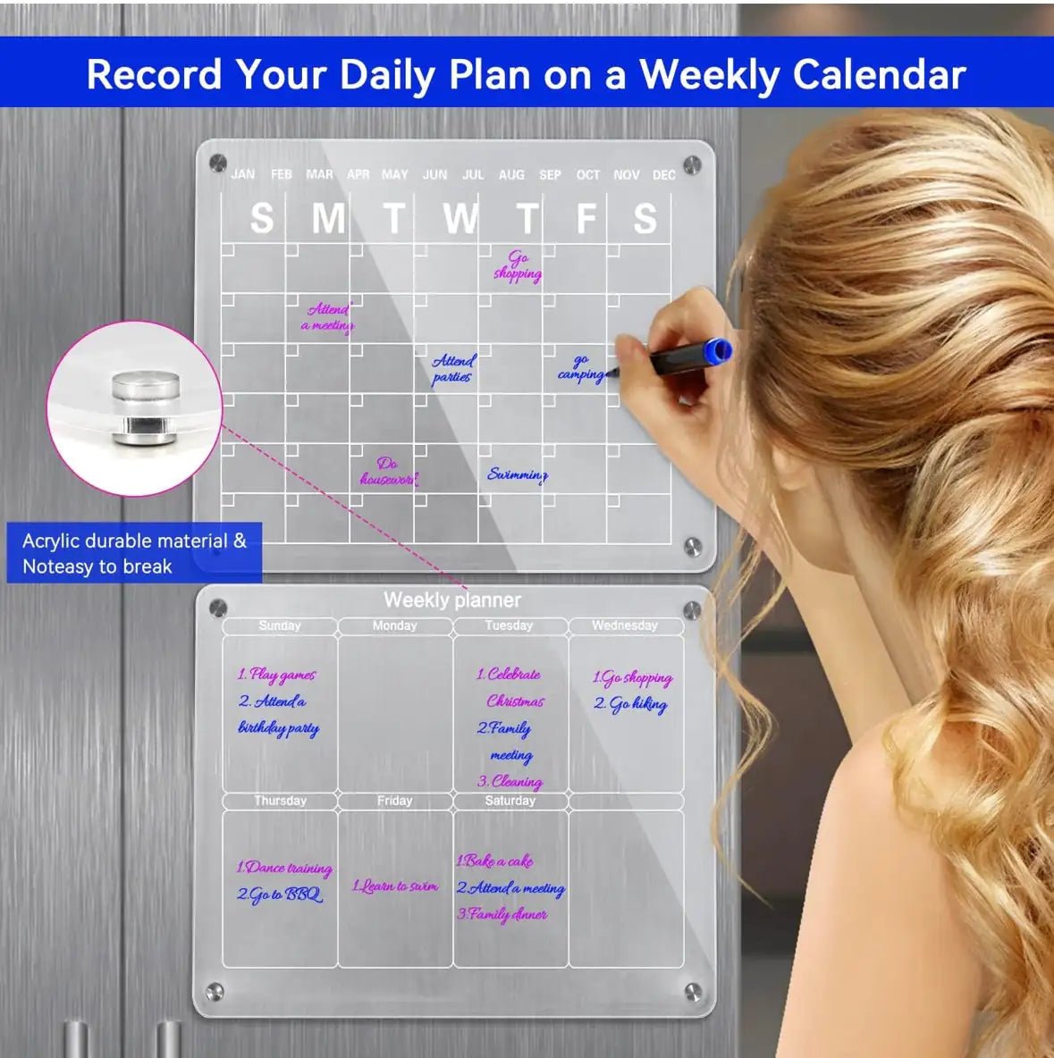 Acrylic Magnetic Calendar - ChappieStores