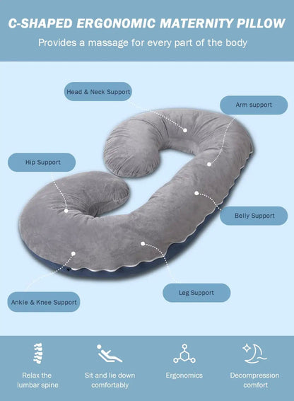 C-Shaped Body Pregnancy Pillow - ChappieStores